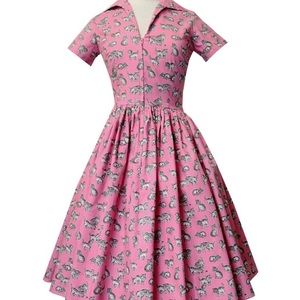 Bernie Dexter Drive-In XL pink kittens dress